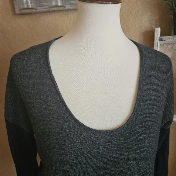 Madewell Kimball Colorblock Sweater Grey Navy Blue Size S - Picture 8 of 10